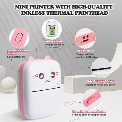 Portable Thermal Printer Photo Memo